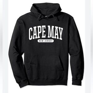 Unisex Cape May cozy black hoodie